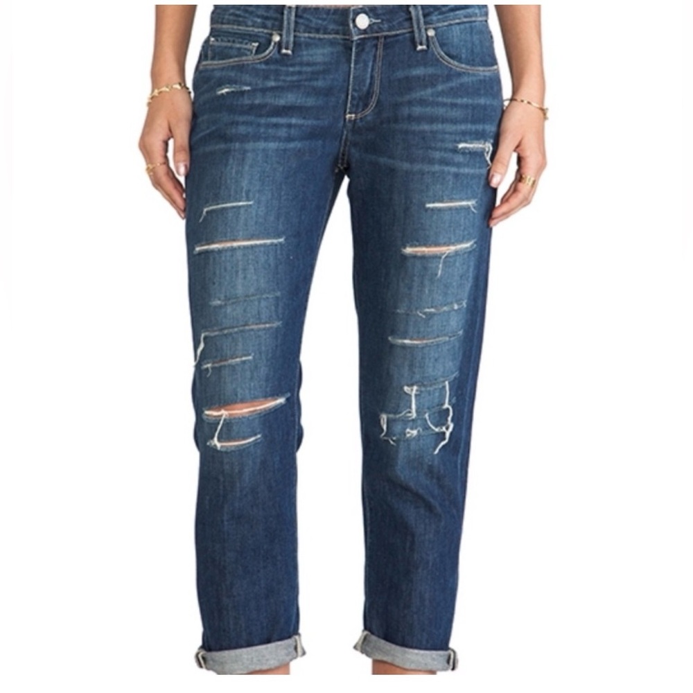 Paige Jimmy jimmy crop destructed jeans SZ‎ 31 NWT